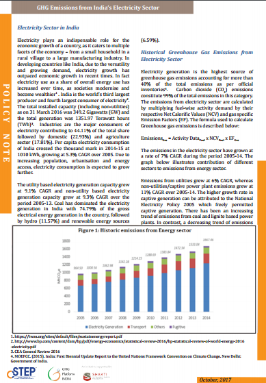 GHG Emissions from Electricity Sector