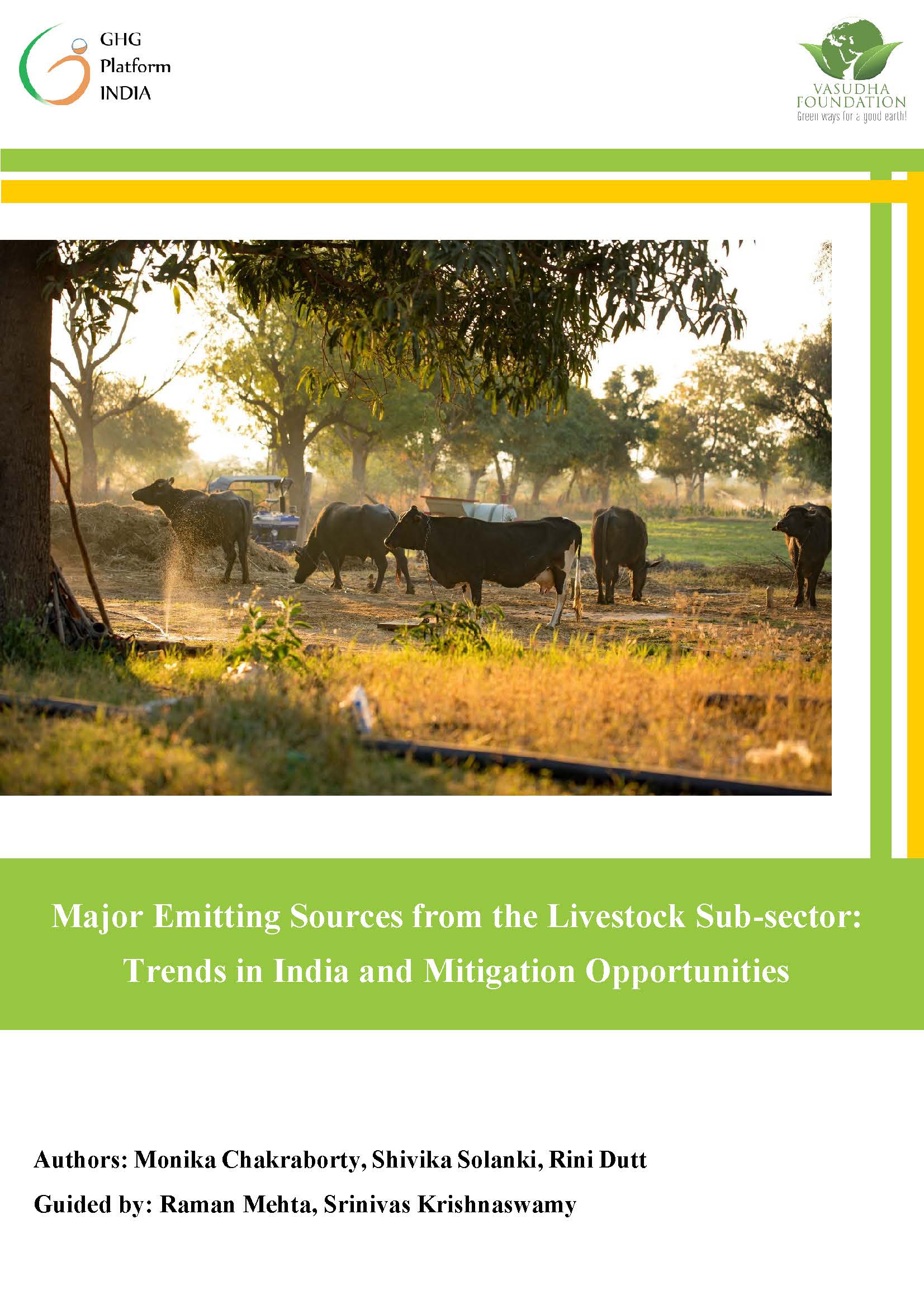 GHGPI-PhaseIV-Briefing Paper on Major Emitting Sources from the Livestock Sub-sector-Vasudha Foundation-Sep22